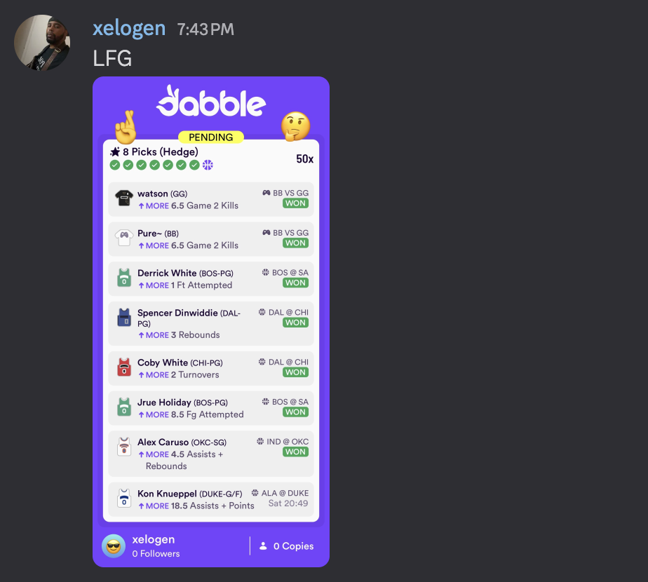 User win screenshot