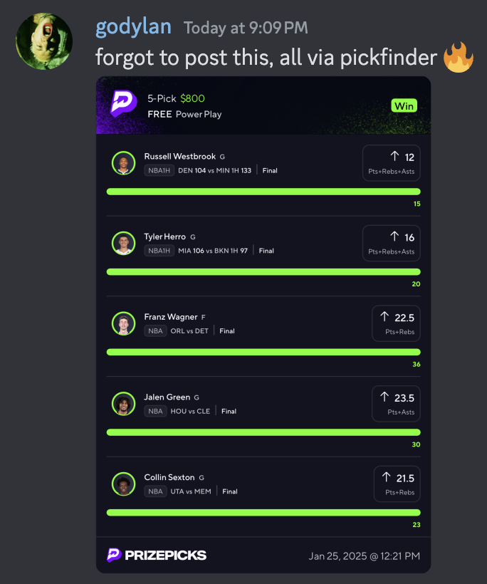 User win screenshot