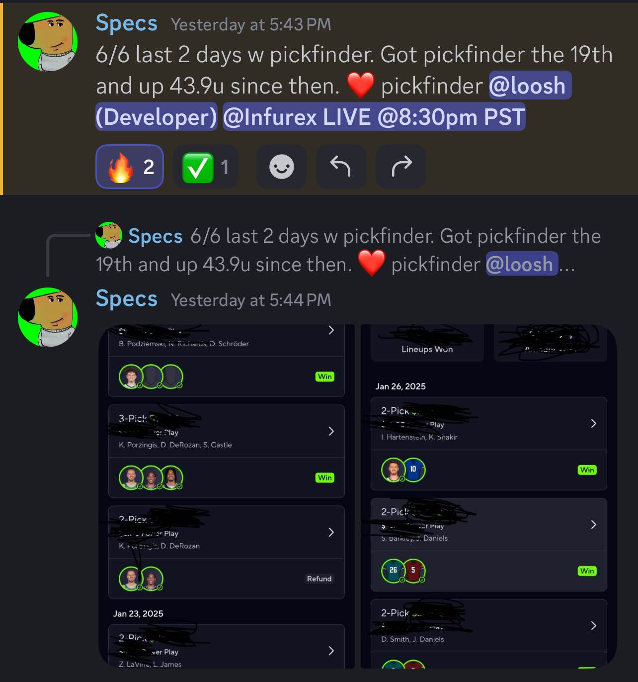 User win screenshot
